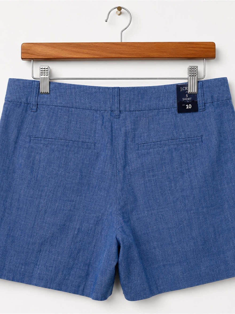 NWT J.Crew Chambray Shorts Women’s Size 10 Blue Lightweight Casual Summer - Picture 3 of 4